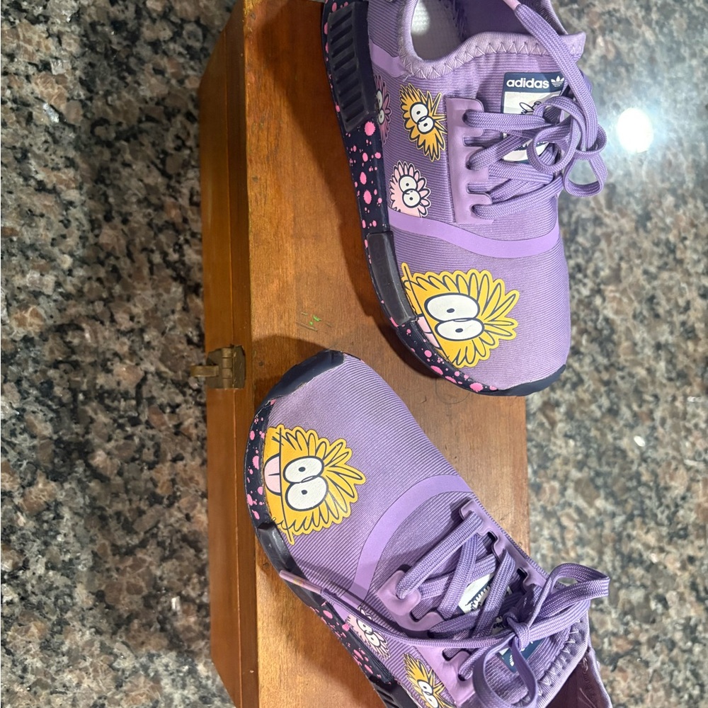 Adidas Purple Sneakers Lightweight Canvas Low-Top